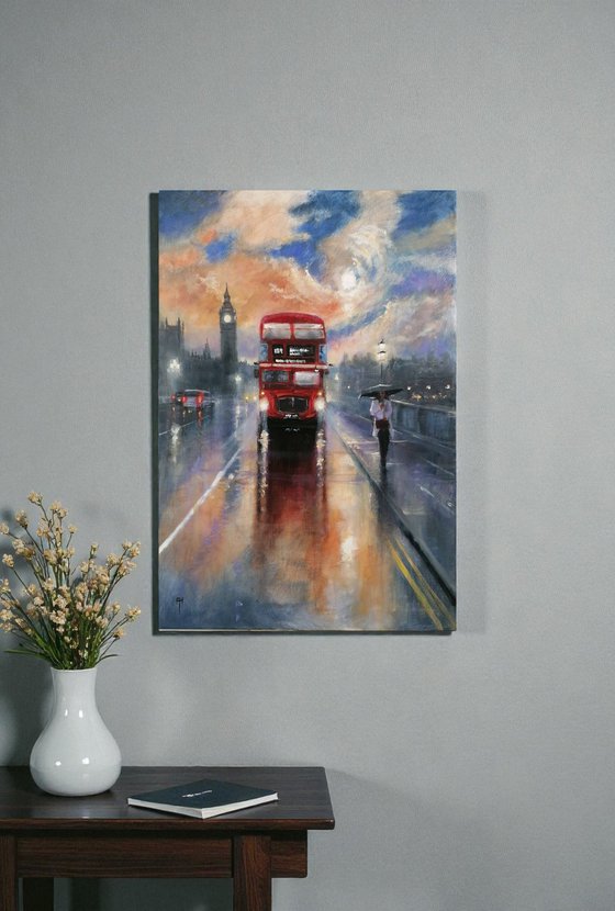 Late Night London, walking in the rain 2