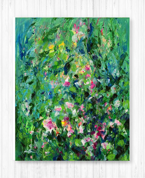 Meadow Opulence 2 - Textural Floral Painting by Kathy Morton Stanion by Kathy Morton Stanion