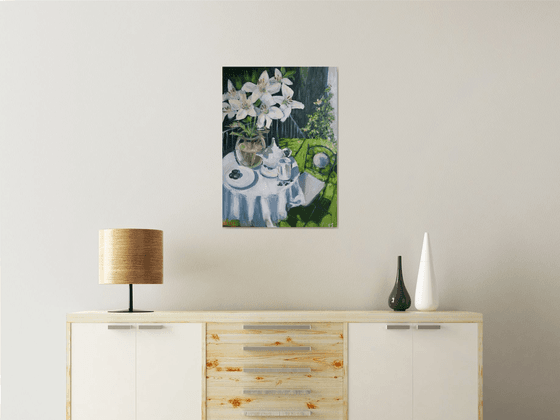 Still Life with White Lilies