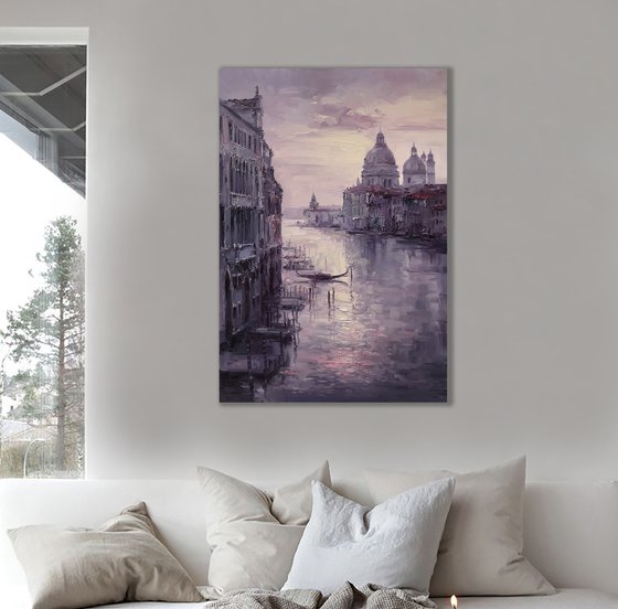 "Morning in Venice" original oil painting 70x50