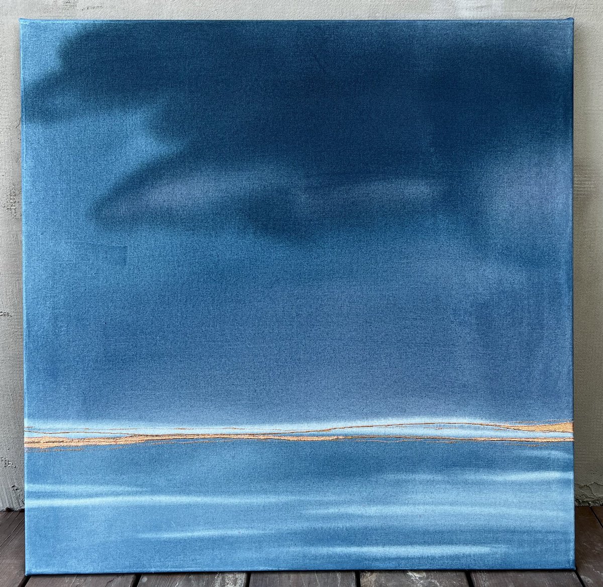 Organic Landscape Painting By Olya Tereschuk, 30 X 30", Echo, Original Artwork