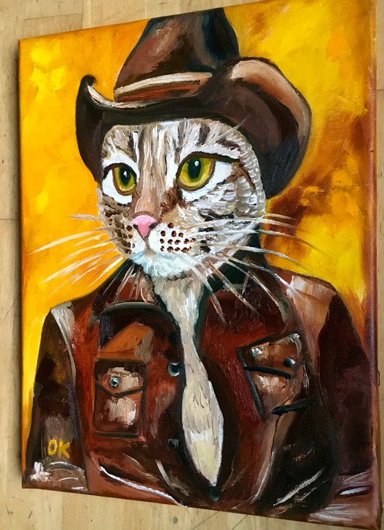 Magnificent Cat  cowboy inspired by Magnificent seven movie.