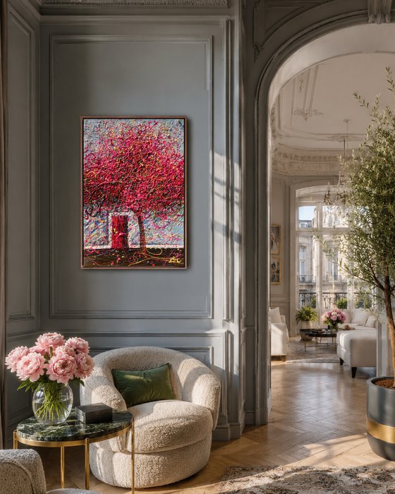 Under the Magenta Canopy - Framed