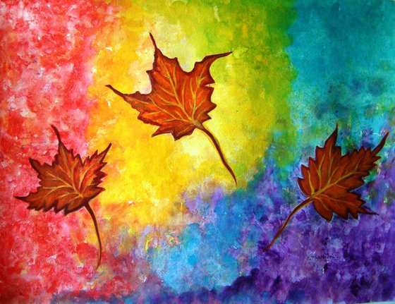 Autumn Bliss colorful abstract painting