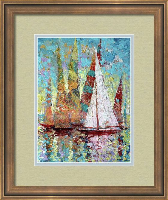 Departure of Sailboats to the Sea.