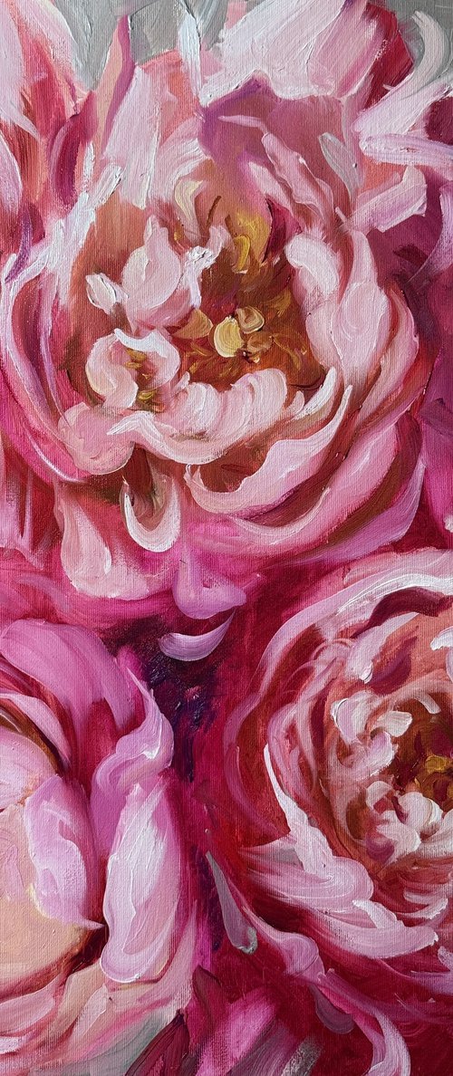 Symphony of Pink Peonies by Olena Hromova