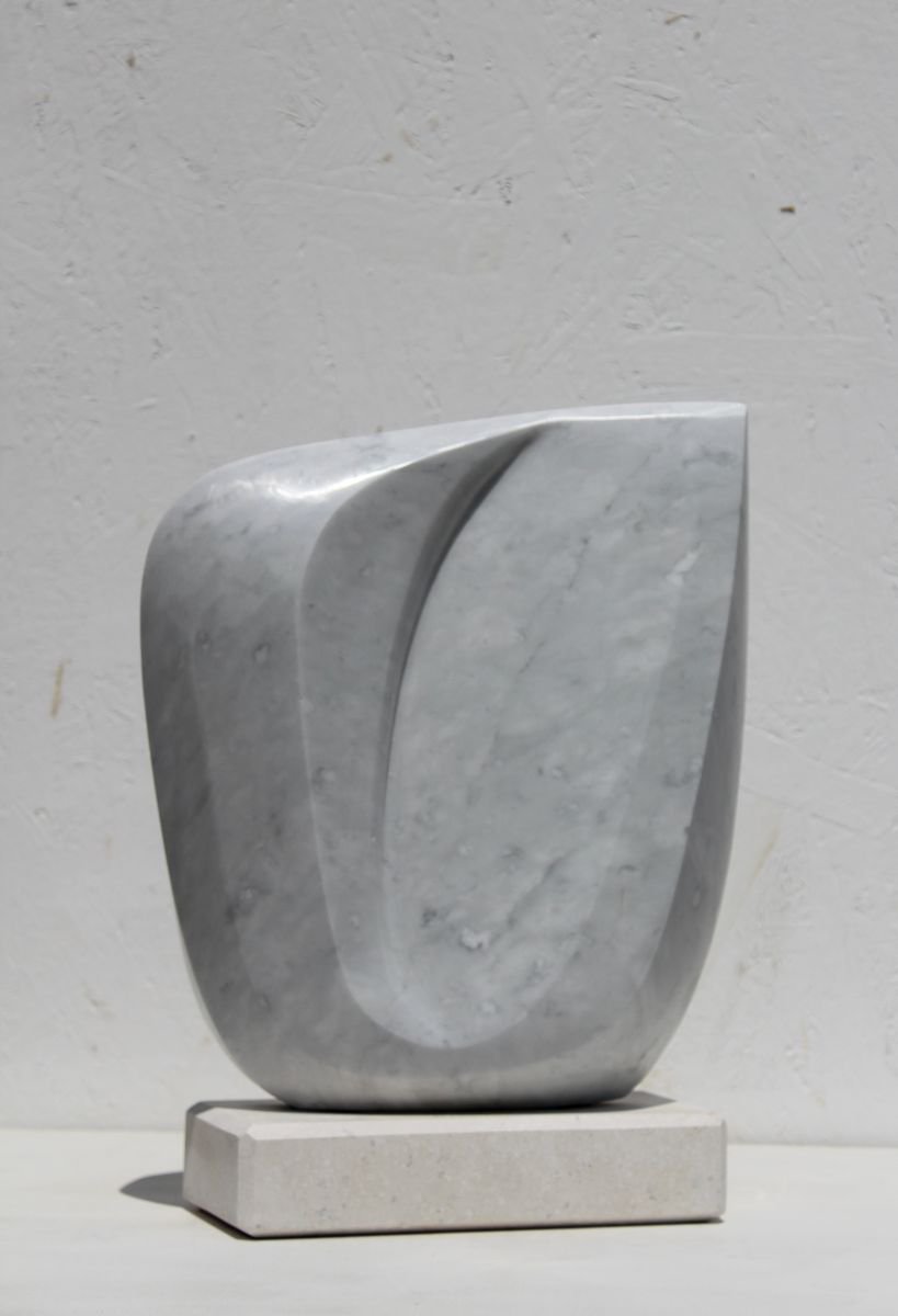 Geometric Abstract Stone Sculpture By Ognyan Hristov, 11 X 15", "Formation", Original Artwork