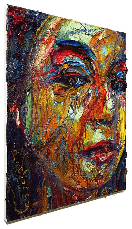 Original Oil Painting Portrait Abstract Female E Artfinder