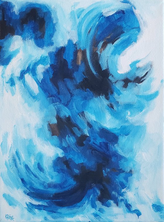 Believe in Your Spirit - Blue - Abstract