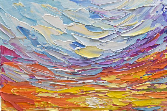 Bright Sunset II- Original Acrylic Painting on Canvas