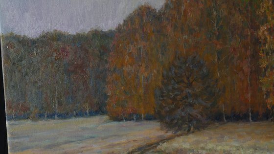 Moon Rise - autumn landscape painting