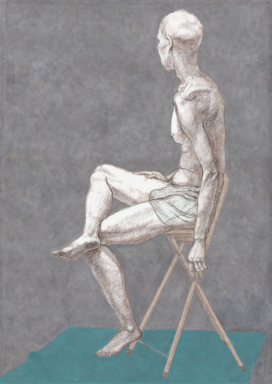 The Man on a stool