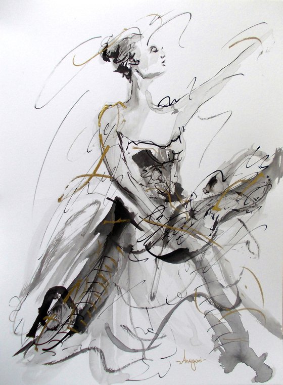 Ballerina  ink drawing series