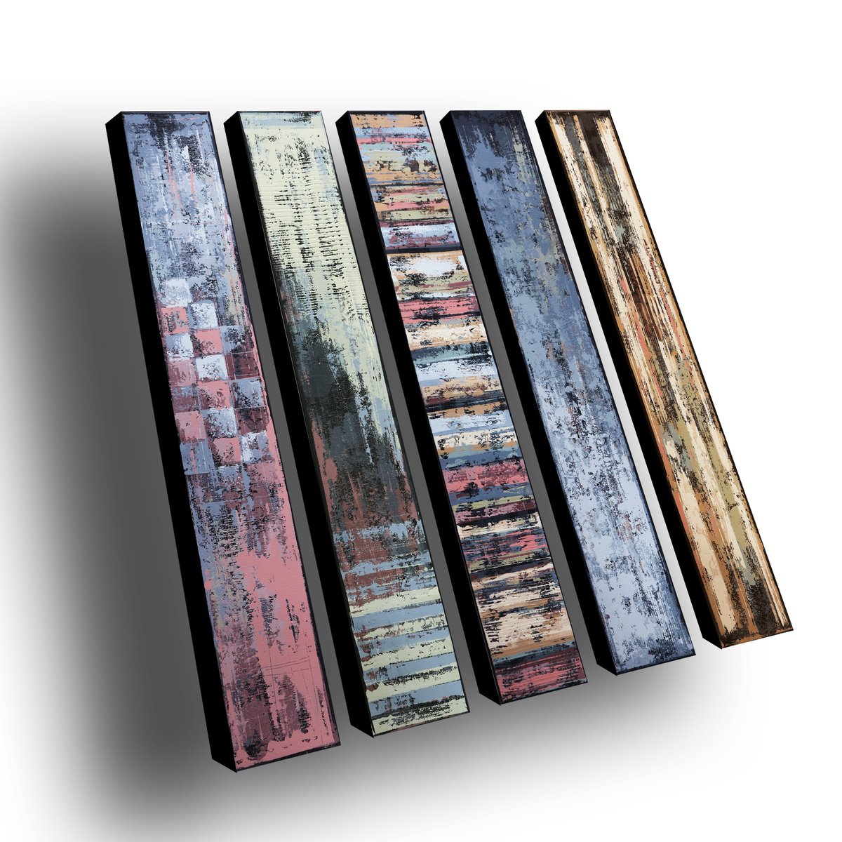 Expressive Abstract Acrylic Painting By Inez Froehlich, 39 X 47, Mirage, Original Artwork