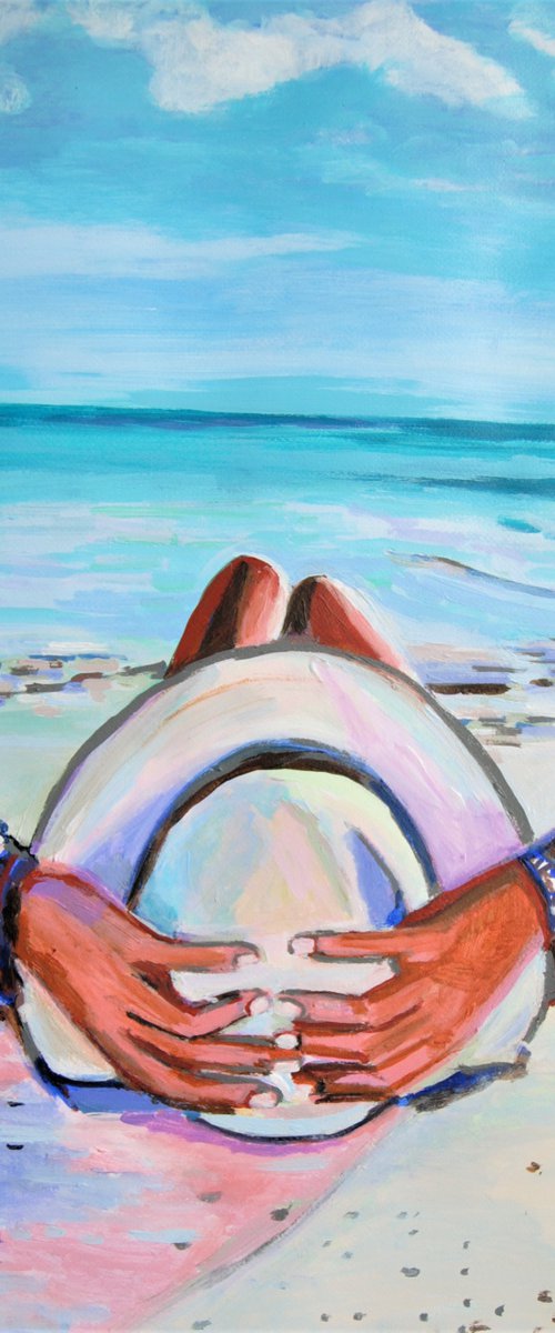 At the beach / 78 x 72 cm by Alexandra Djokic