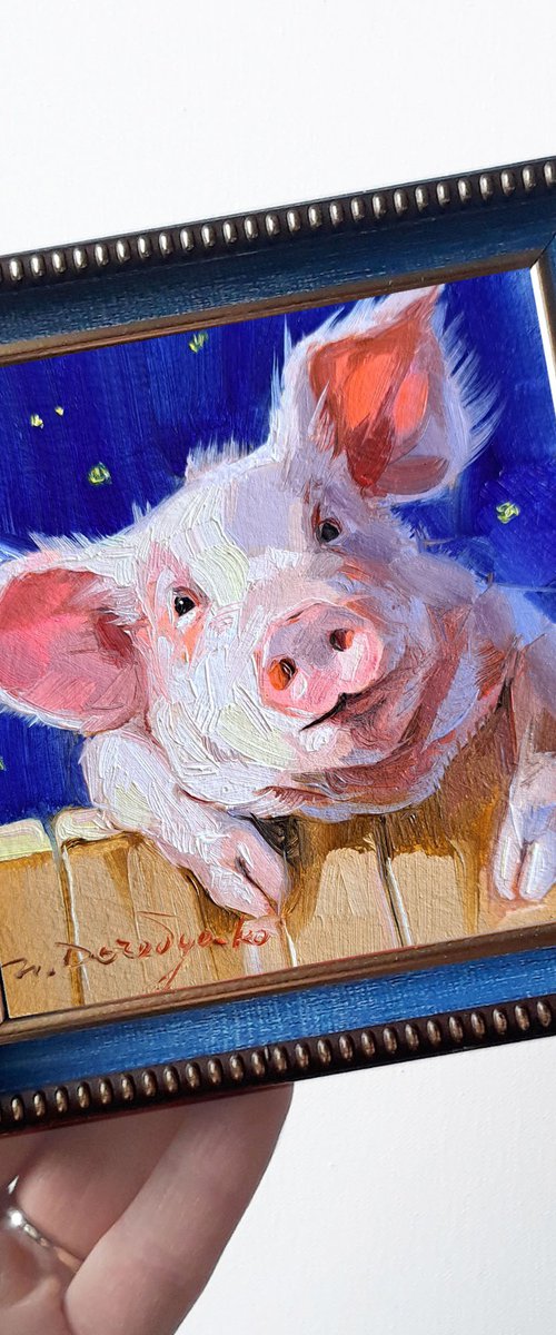 Pig animal by Nataly Derevyanko