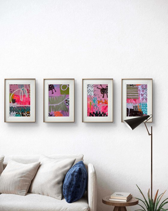 When Colors Laugh - set of 4