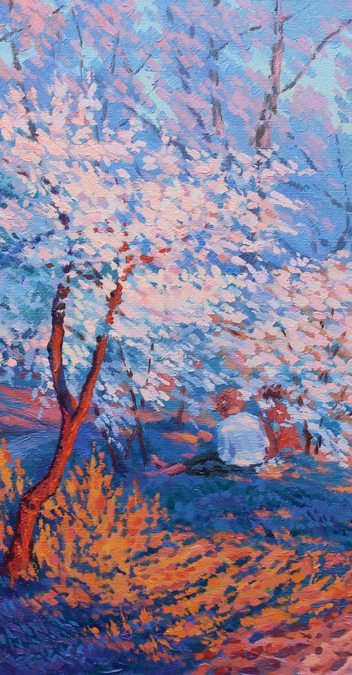 "Among the flowering apple trees", 40x50 cm by Vitalii Konoval