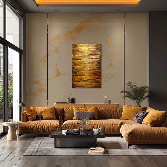 Golden Fire 90x60x2 cm