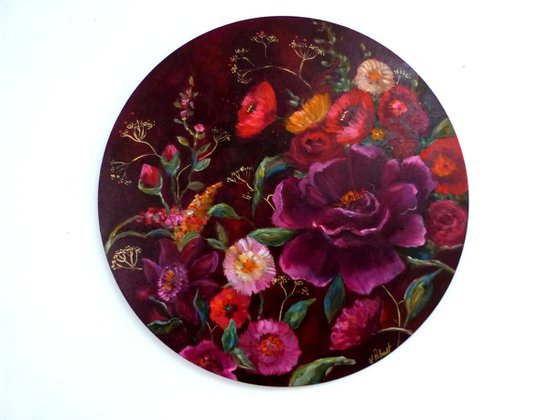 The Velvet Garden. Tondo 50 cm