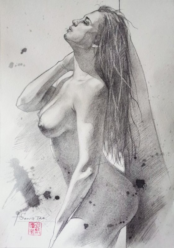 Drawing female nude #20218