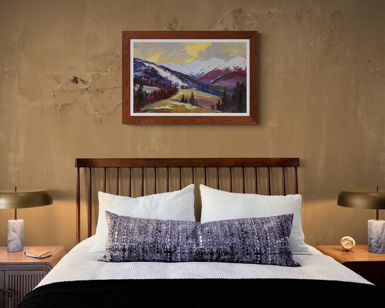 Sunset in the mountains