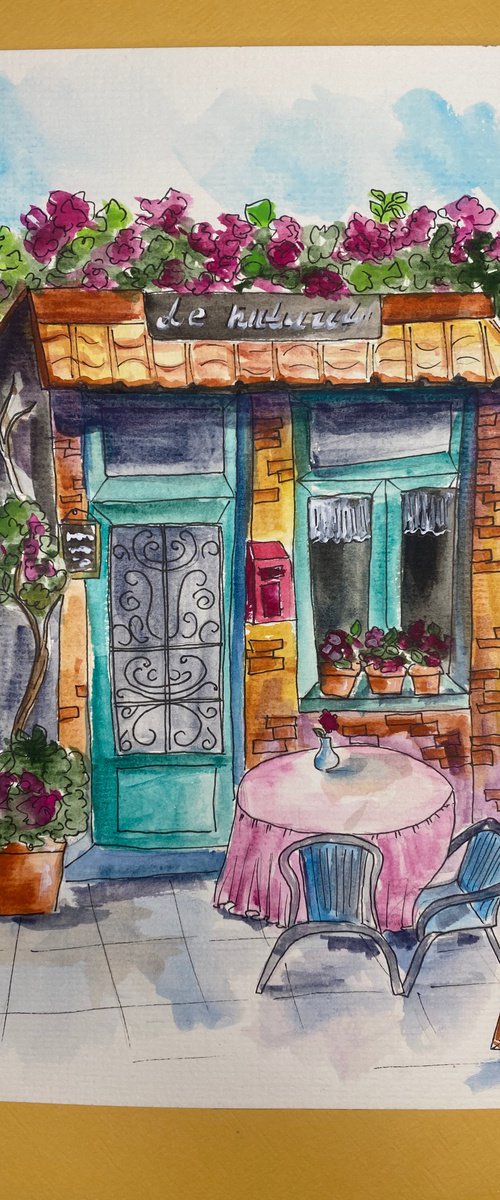 Small French cafe by Oksana Fedorova