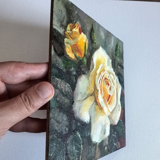 Yellow roses still life
