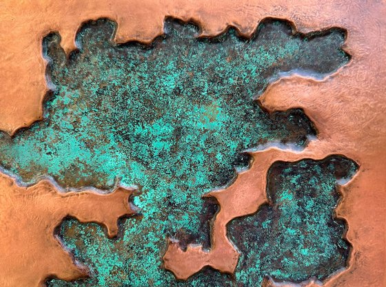 "Strata" Copper Wall Sculpture