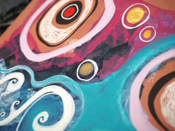 Wild summer ocean - abstract