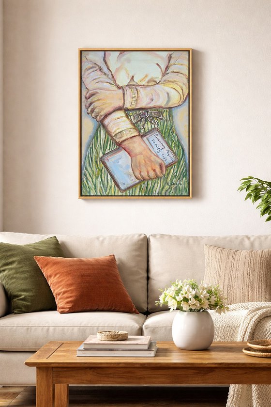 Woman Holding a Book