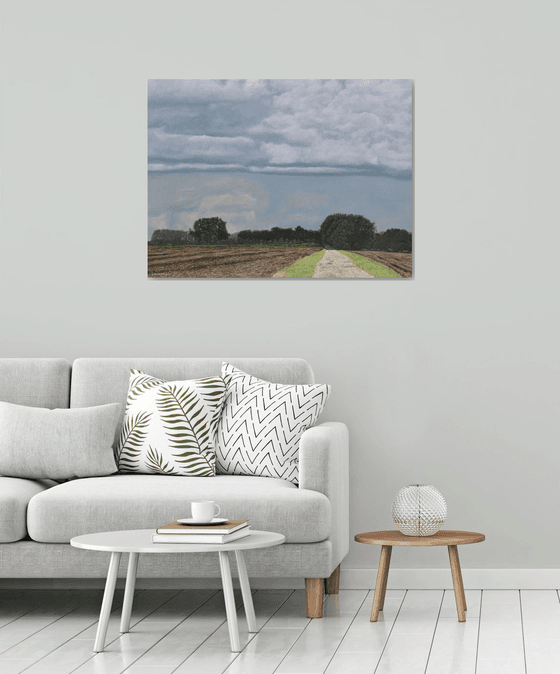 Rain Clouds Over Farmland