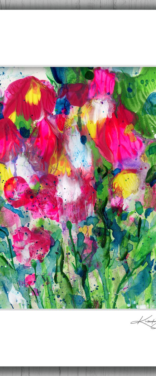 Flower Joy 16 - Floral Abstract Painting by Kathy Morton Stanion by Kathy Morton Stanion