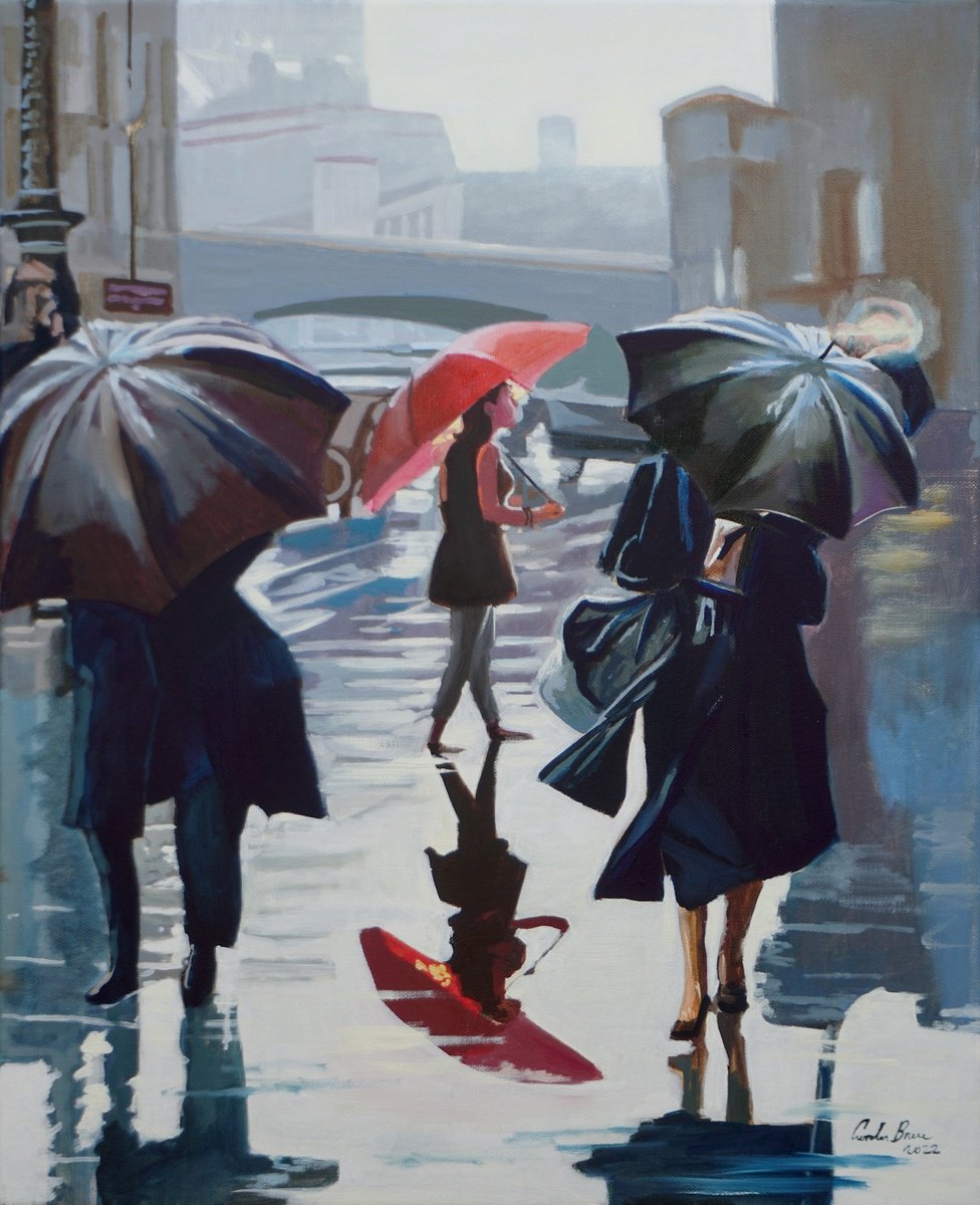 The Red Umbrella by Gordon Bruce