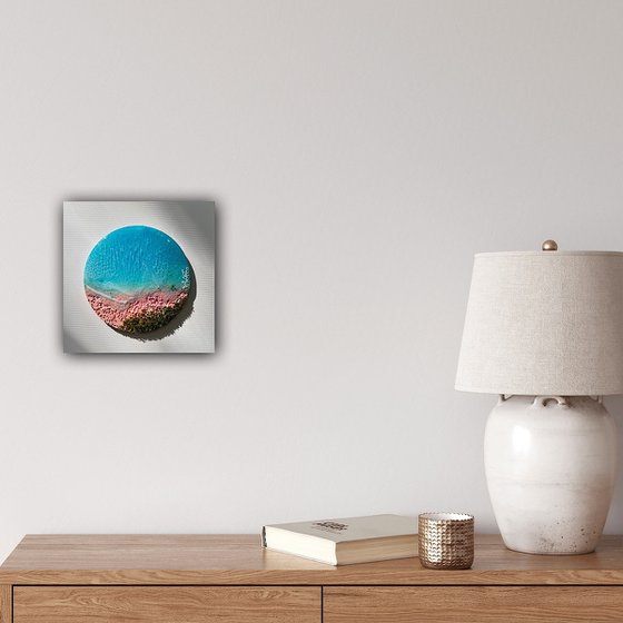 Pink sand - Miniature ocean painting