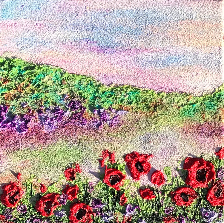 Red Poppy Garden Miniature Acrylic Palette Knife | Artfinder