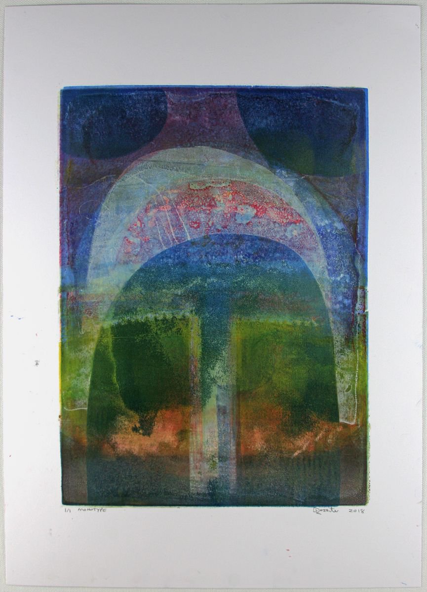 Hostile Terrain - Monotype 1/1 - Unframed by Dawn Rossiter