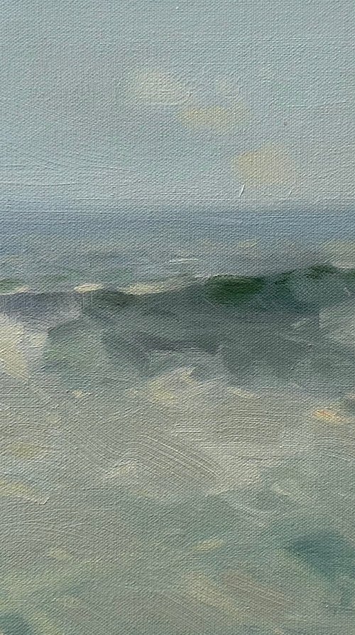 Wave, Original oil painting, Handmade artwork, One of a kind by Vahe Yeremyan