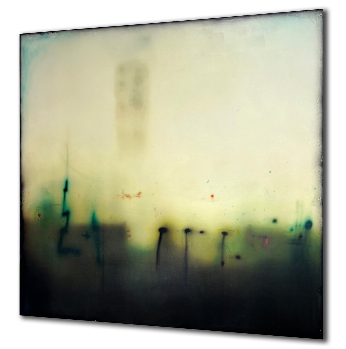 Abstract Oil Painting By Robert Tillberg, 48 X 48", At The End Of The Day, Original Artwork