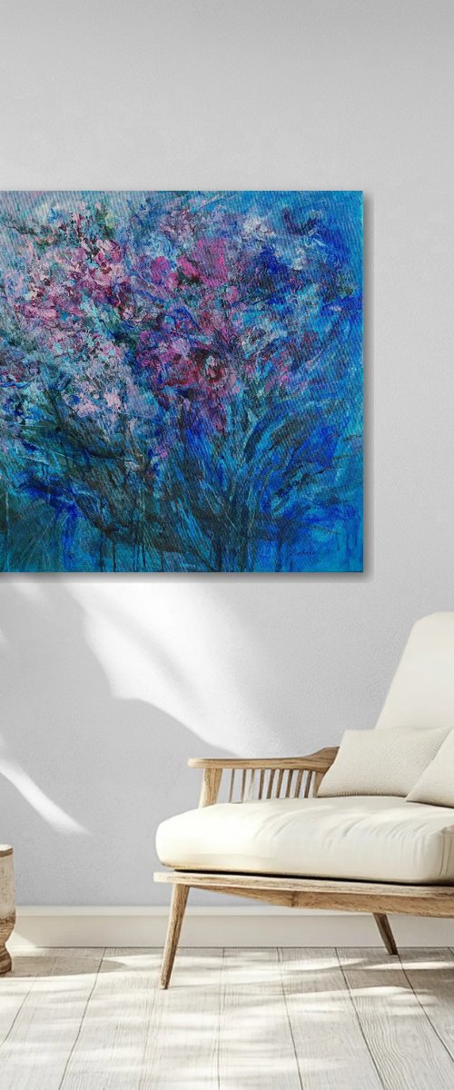 Floral mystery in blue by Katia Solodka
