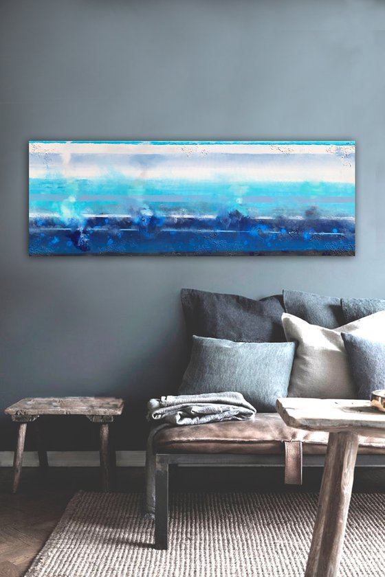 custom order Eija-abstract sea scratches (150 x 50 cm) Dee Brown