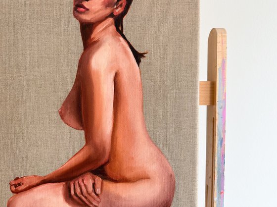Nudity - Erotic Woman Naked Female Figure Painting