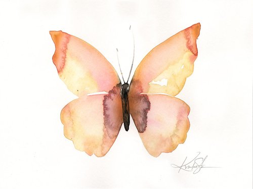 Watercolor Butterfly 8 - Abstract Butterfly Watercolor Painting by Kathy Morton Stanion