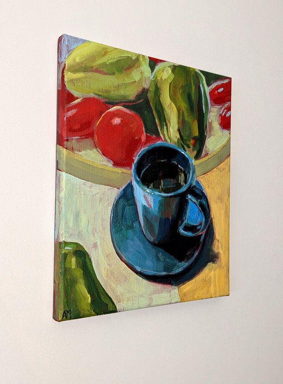 Coffee, peppers, tomatoes