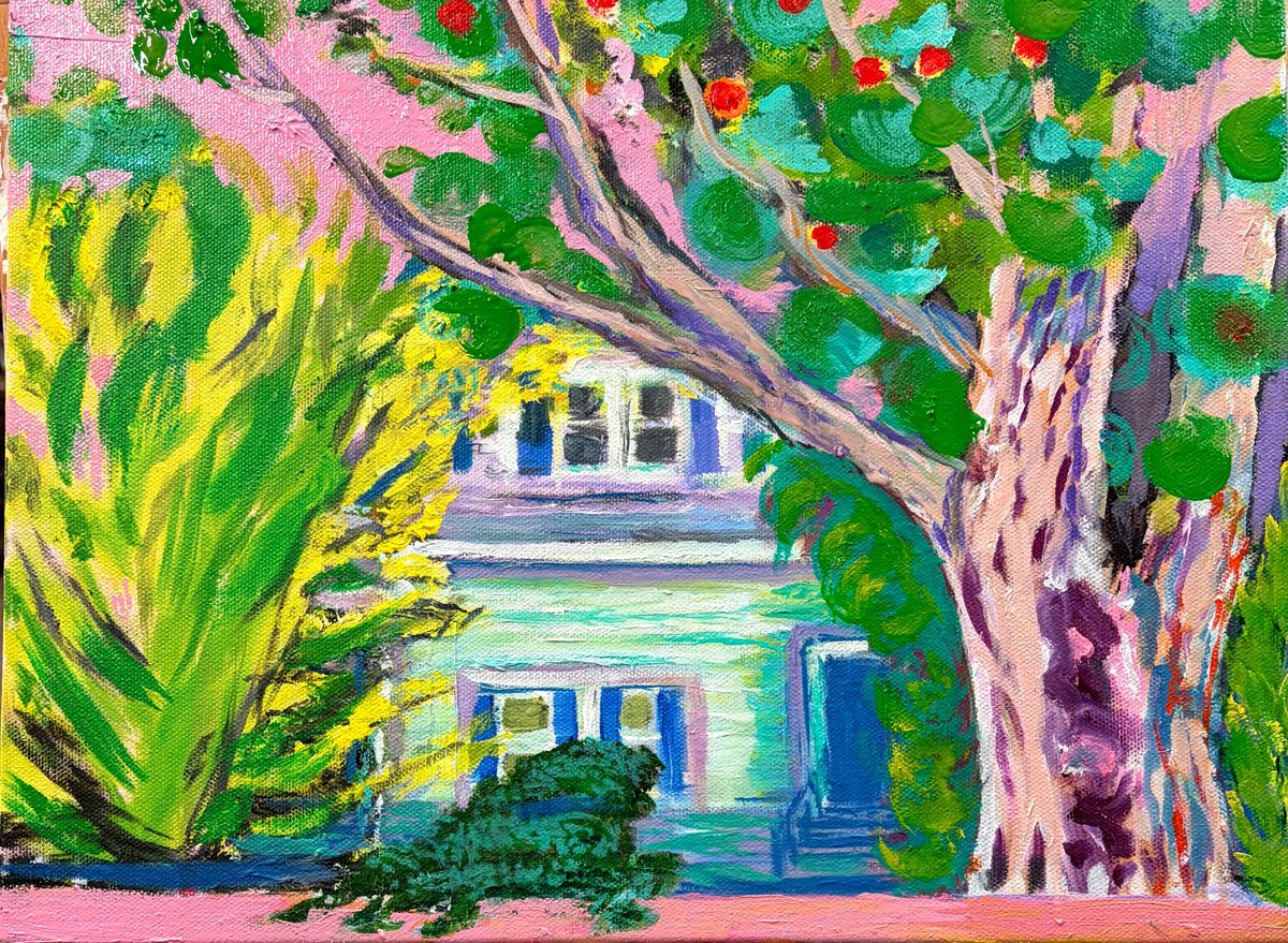 Expressive Oil Painting , Home By Susan Stewart, 16 X 12, Artwork For Sale On Artfinder