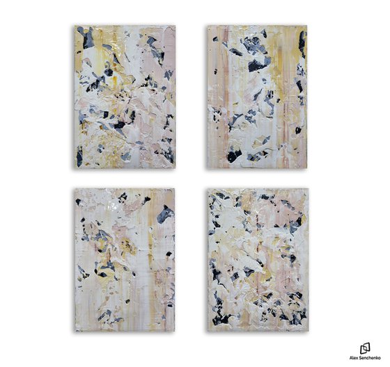 Abstract Painting / Set of 4 / Abstract S2303