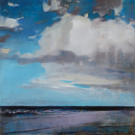 Huge cloud on the ocean 30x30 inch 76x76cm by Bo Kravchenko