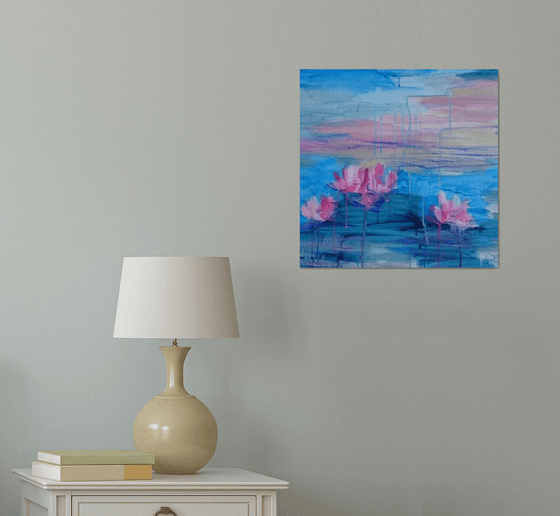 Golden Light on Lilies