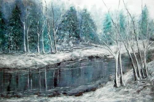 Winter by the river .. by Emília Urbaníková