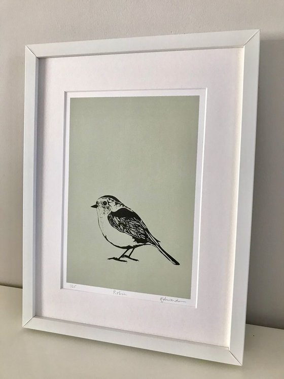 Robin screen print